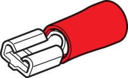 BLADE TERMINAL PACK FEMALE RED 6.3MM