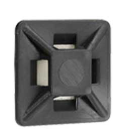 CABLE TIE MOUNTS BLACK 19MM 25 PC