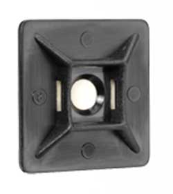 CABLE TIE MOUNTS BLACK 28MM 25PC