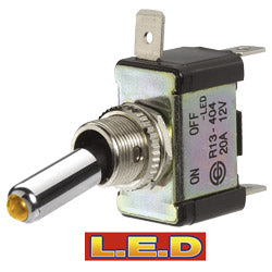 TOGGLE SWITCH OFF/ON AMBER LED 12 VOLT