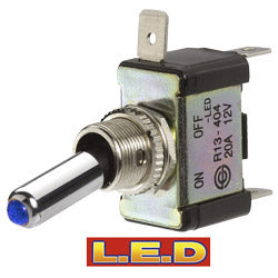 TOGGLE SWITCH OFF/ON BLUE LED 12 VOLT