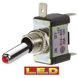 TOGGLE SWITCH OFF/ON RED LED 12 VOLT