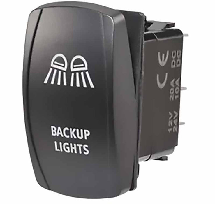ROCKER SWITCH BACKUP LIGHTS BLUE 12/24V