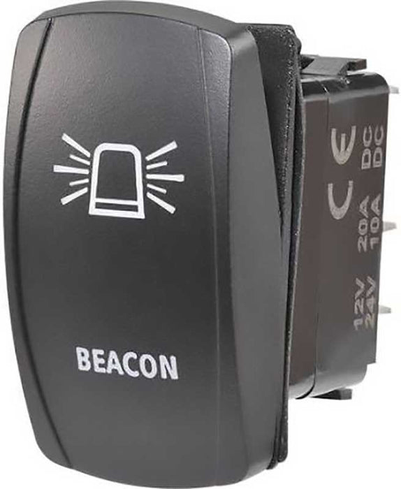ROCKER SWITCH BEACON BLUE 12/24