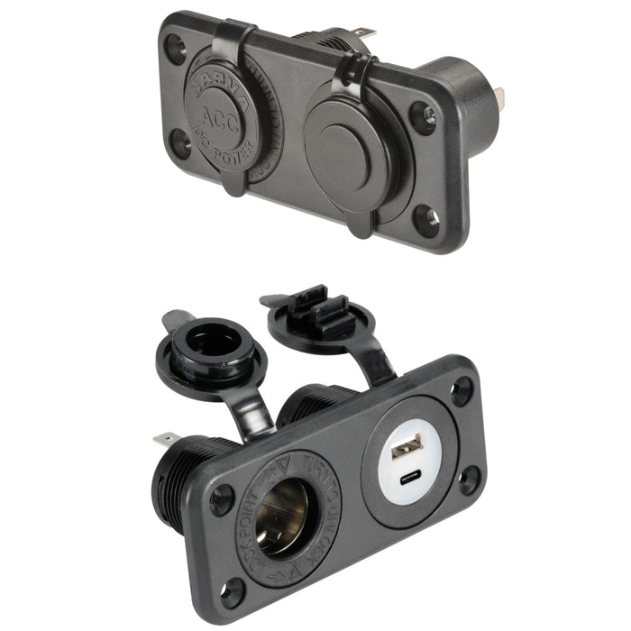 HEAVY-DUTY TWIN ACCESSORY USB/USB-C