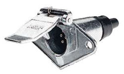 7 PIN SMALL ROUND METAL TRAILER SOCKET