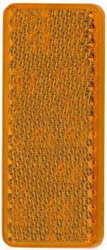 REFLECTOR ADHESIVE 70MM X 28MM AMBER