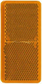REFLECTOR ADHESIVE 105 X 55MM AMBER