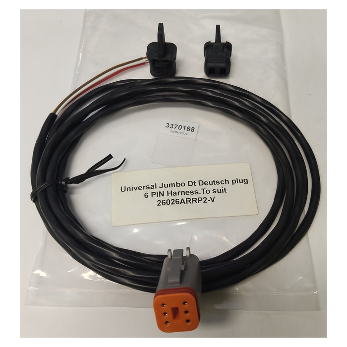 UNIVERSAL JUMBO DT DEUTSCH 6 PIN HARNESS