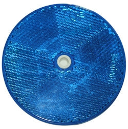 REFLECTOR WITH CENTRE HOLE 80MM BLUE