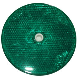 REFLECTOR WITH CENTRE HOLE 80MM GREEN