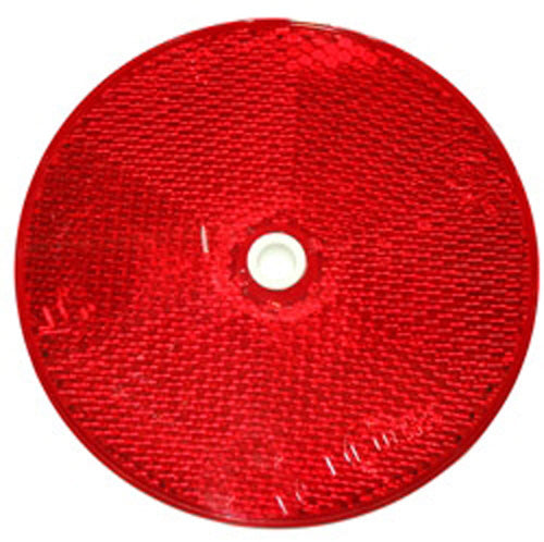 REFLECTOR WITH CENTRE HOLE 80MM RED