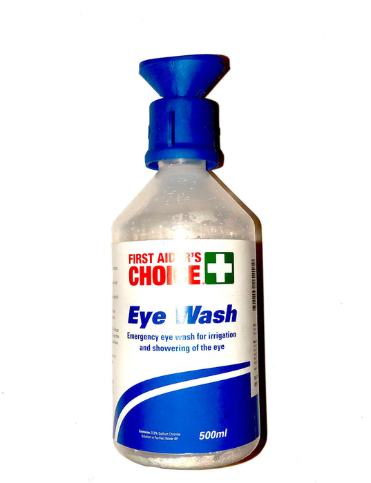 EYE WASH BOTTLE WITH SALINE SOLUTION 500