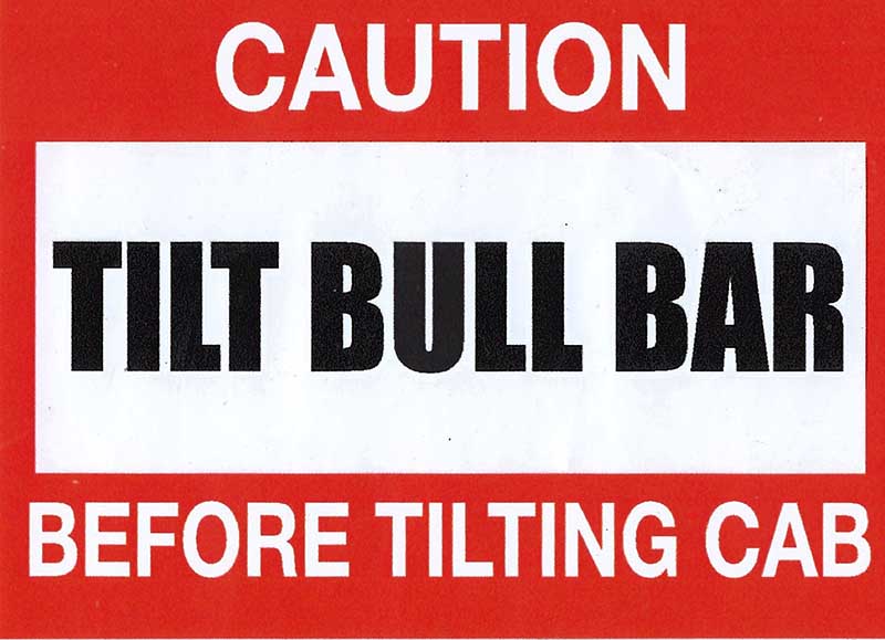 STICKER TILT BULLBAR 125MM X 90MM