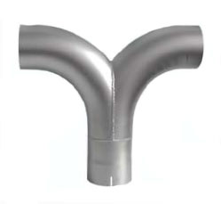 EXHAUST Y PIECE 5IN ALUMINISED