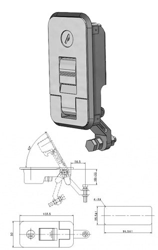 MEDIUM COMPRESSION LOCK CHROME