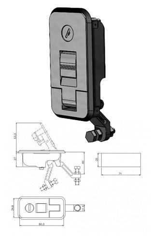 SMALL COMPRESSION LOCK BLACK