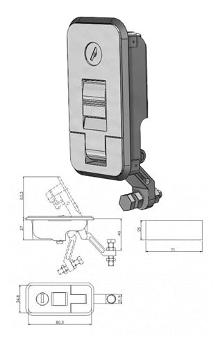 SMALL COMPRESSION LOCK CHROME