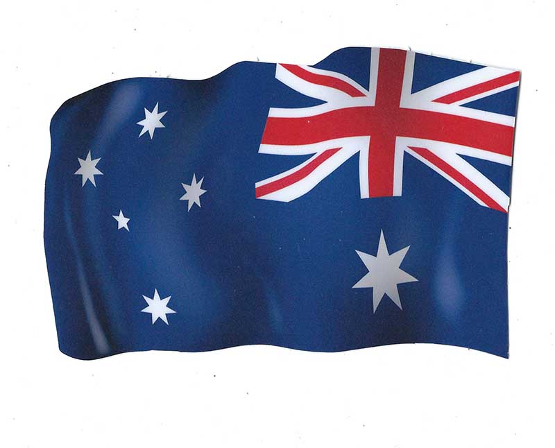 AUSTRALIA FLAG 10X15CM REVERSE