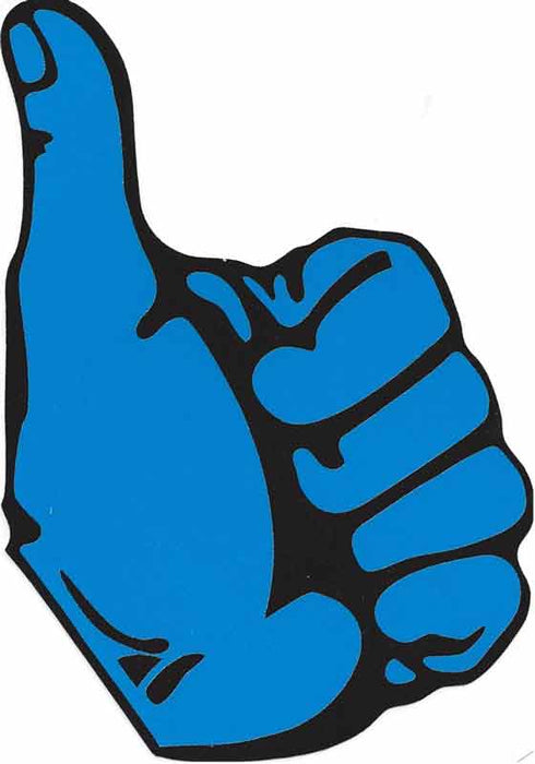 THUMBS UP DECAL L/H BLUE