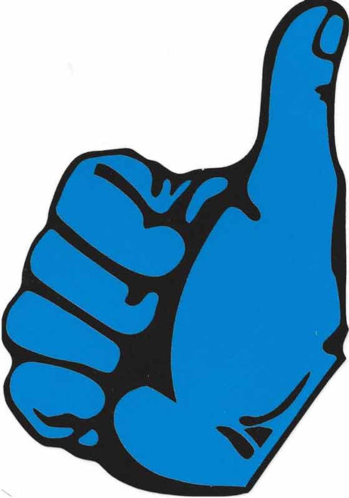 THUMBS UP DECAL R/H BLUE