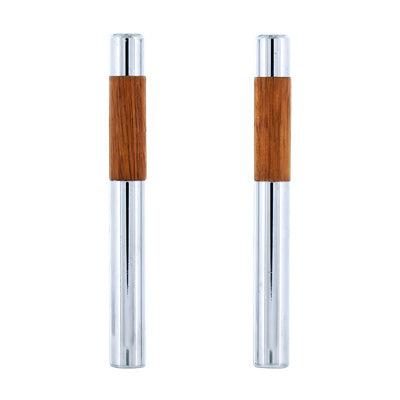 CHROME DOOR LOCK KNOB TUBE 2PC