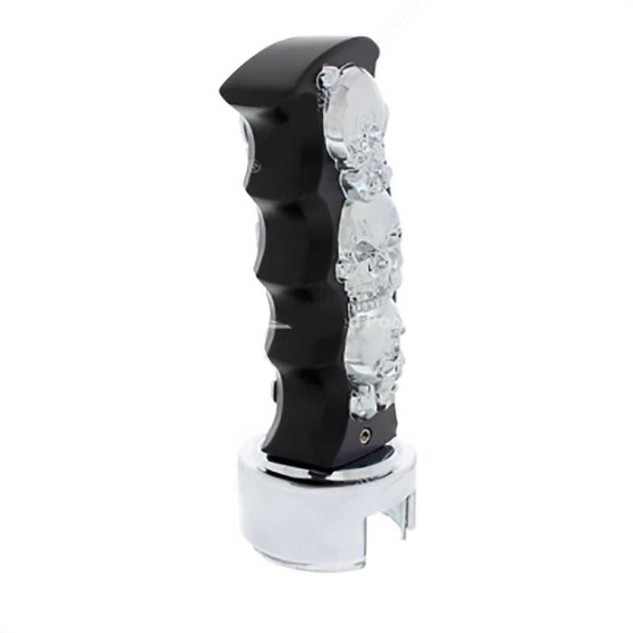 BLACK CHROME GEAR SHIFT KNOB PISTOL GRIP