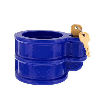 TRAILER KING PIN LOCK BLUE WITH 2 KEYS